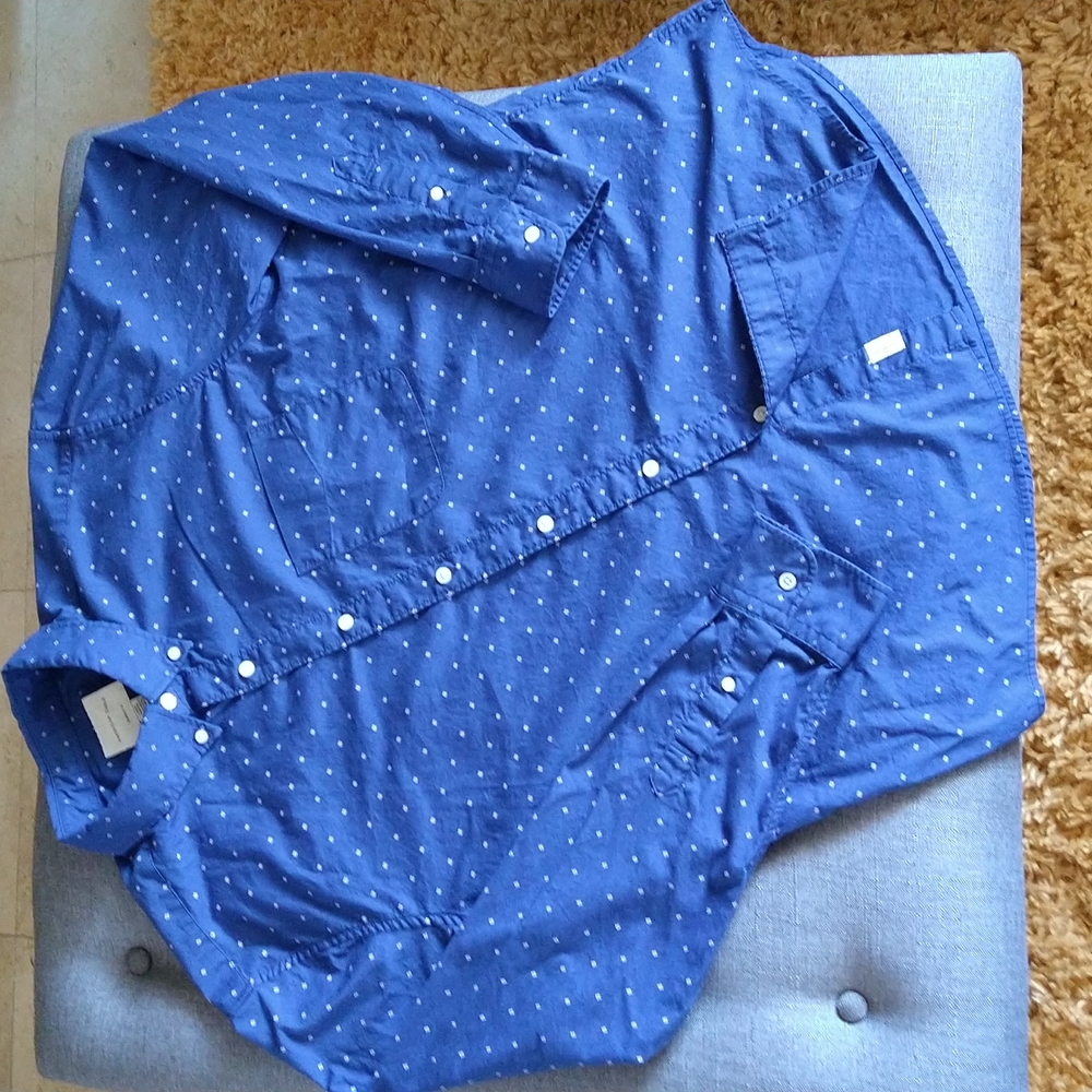 Blue Button Up - Am Eagle - women's large